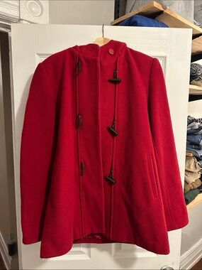 Covington Red Wool Toggle Peacoat